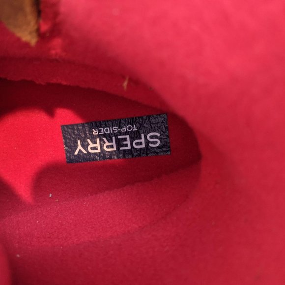 Sperry Saltwater Leather Duck Boots NEW Red Brown - Picture 9 of 12